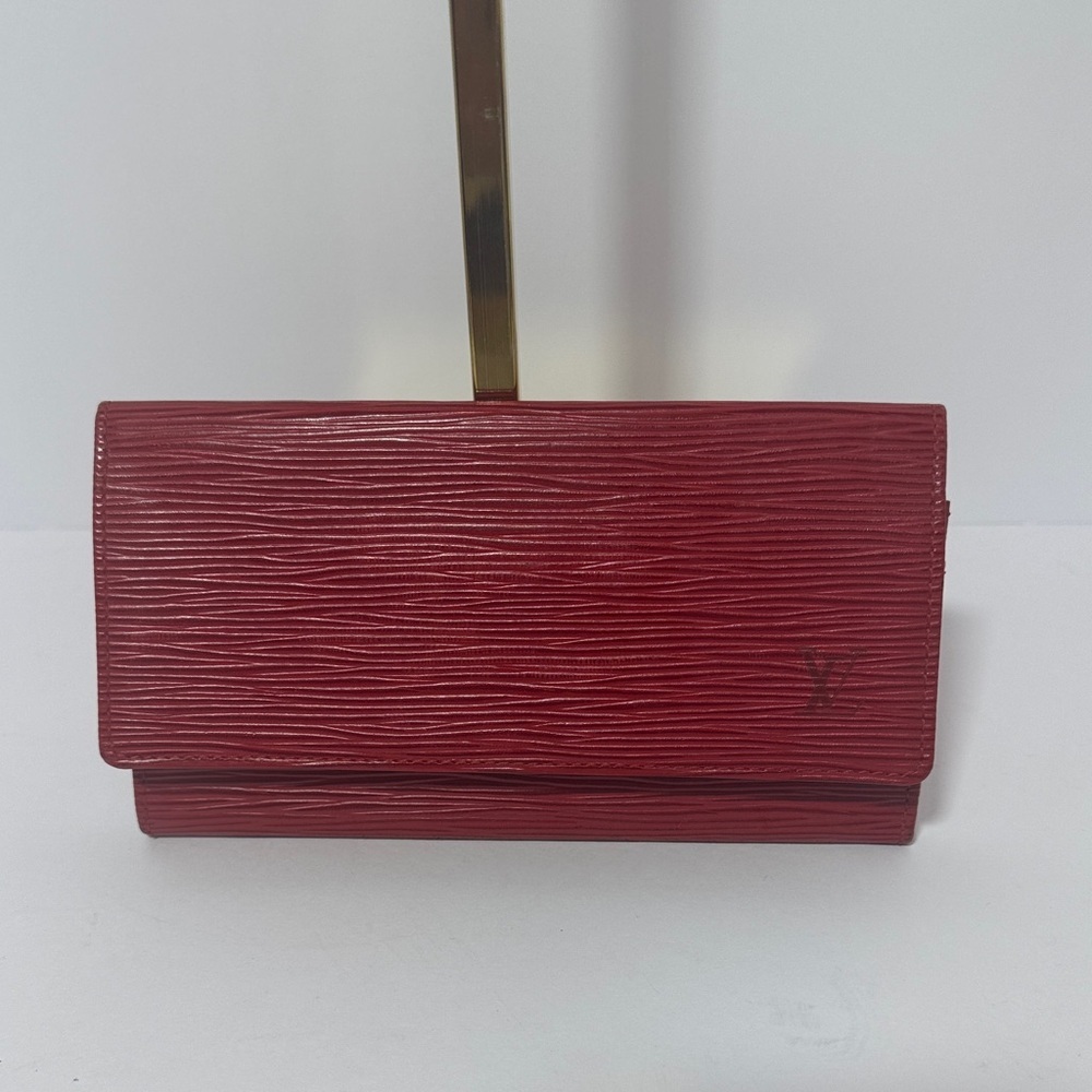 AUTHENTIC Red Epi Louis Vuitton long wallet